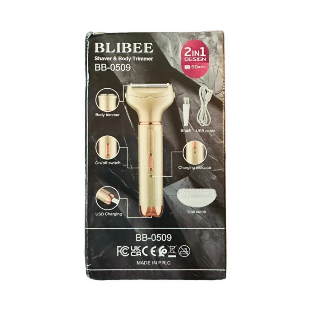 Blibee Bb-0509 2-in-1 Shaver & Body Trimmer /Unisex